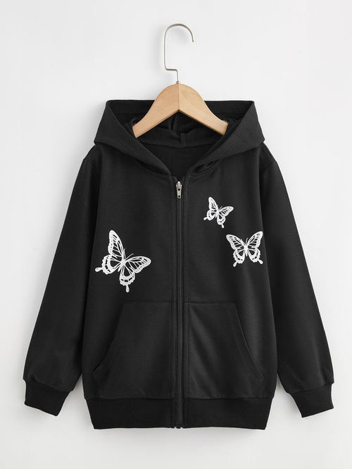 Black Butterfly Zipper